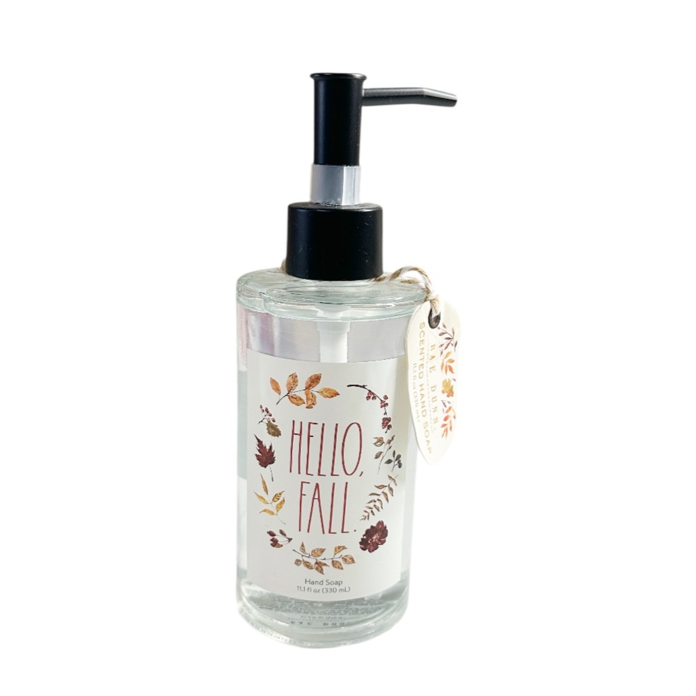 NWT Rae Dunn HELLO FALL Cranberry Apple Scented Hand Soap 🍂🍁🍂